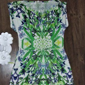 womens small beautiful flower floral dress Irises